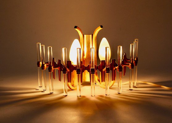 Italian Modern Acrylic Glass Sconces, Italy, 1980s, Set of 3-NB-1320827