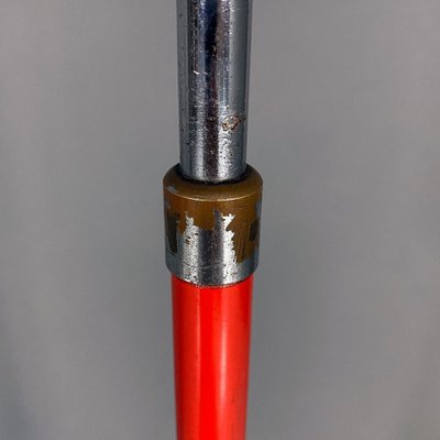 Italian Modern Adjustable Floor Lamp in Red and Chromed Metal with Marble Base by Goffredo Reggiani, 1970-GDD-1324657