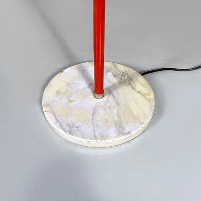 Italian Modern Adjustable Floor Lamp in Red and Chromed Metal with Marble Base by Goffredo Reggiani, 1970-GDD-1324657