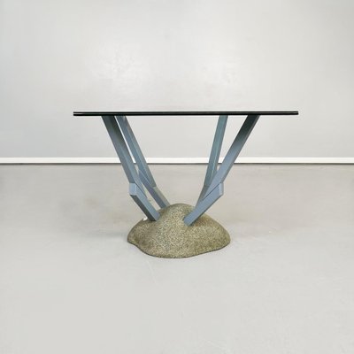 Italian Modern Artifici Table in Glass, Fabric and Wood by Deganello for Cassina, 1985-GDD-1355695