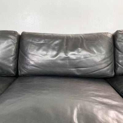 Italian Modern Black Leather Diesis Sofa by Antonio Citterio for B&B, 1980s-GDD-1351664