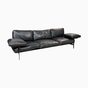 Italian Modern Black Leather Diesis Sofa by Antonio Citterio for B&B, 1980s-GDD-1351664