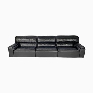 Italian Modern Black Leather Sofa by Carlo Bartoli Rossi for Albizzate, 1970s-GDD-1819715