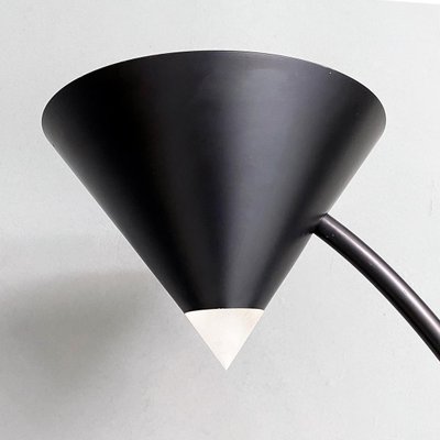 Italian Modern Black Metal and Plastic Yang Floor Lamp attributed to Bieffeplast, 1980s-GDD-1386622