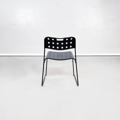 Italian Modern Black Steel Chairs Omstak by Rodney Kinsman Bieffeplast, 1970s, Set of 2-GDD-1396829