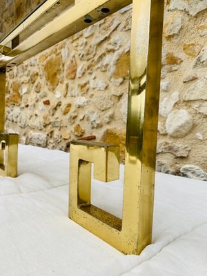 Italian Modern Brass & Glass Side Tables, 1970s, Set of 2-OJT-1183416