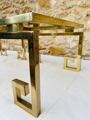 Italian Modern Brass & Glass Side Tables, 1970s, Set of 2-OJT-1183416