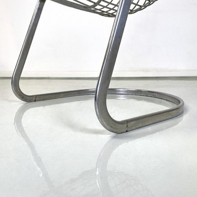 Italian Modern Chair in Curved Tubular Chromed Steel, 1970s-GDD-1761424