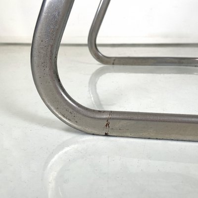 Italian Modern Chair in Curved Tubular Chromed Steel, 1970s-GDD-1761424