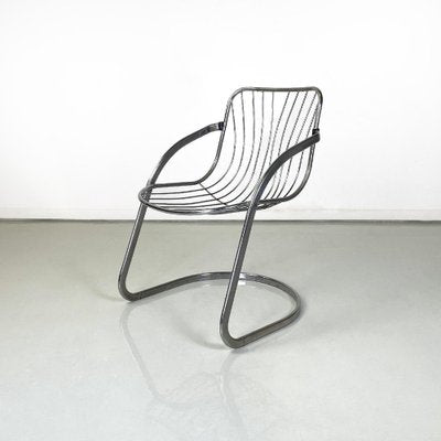 Italian Modern Chair in Curved Tubular Chromed Steel, 1970s-GDD-1761424