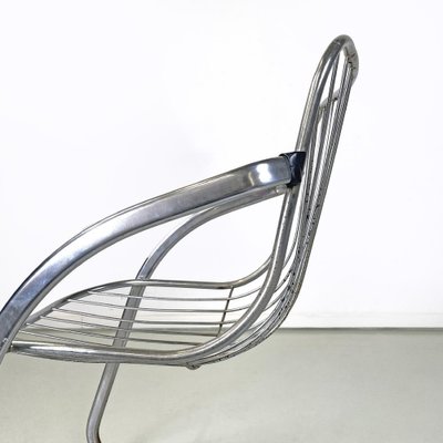 Italian Modern Chair in Curved Tubular Chromed Steel, 1970s-GDD-1761424