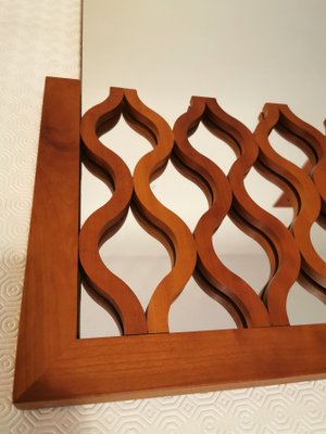 Italian Modern Cherrywood Mirror from Calligaris, 1990s-ZST-635723