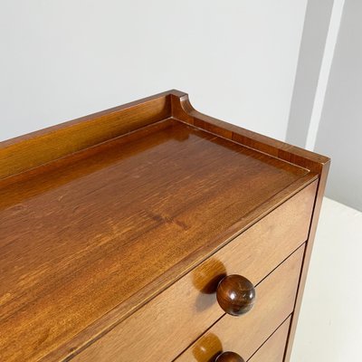 Italian Modern Chest of Drawers in Wood with Spherical Handle, 1980s-GDD-1818119