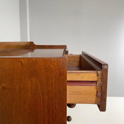 Italian Modern Chest of Drawers in Wood with Spherical Handle, 1980s-GDD-1818119