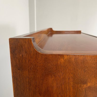 Italian Modern Chest of Drawers in Wood with Spherical Handle, 1980s-GDD-1818119