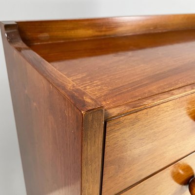 Italian Modern Chest of Drawers in Wood with Spherical Handle, 1980s-GDD-1818119