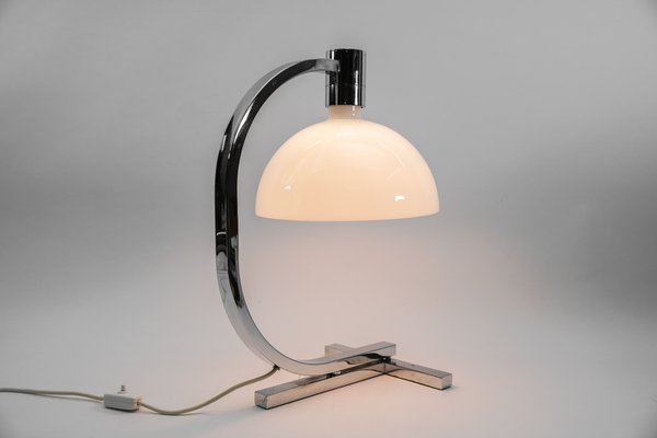 Italian Modern Chrome Glass Table Desk Lamp by Franco Albini for Sirrah, 1960s-KQB-1717988