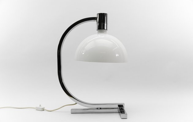 Italian Modern Chrome Glass Table Desk Lamp by Franco Albini for Sirrah, 1960s-KQB-1717988