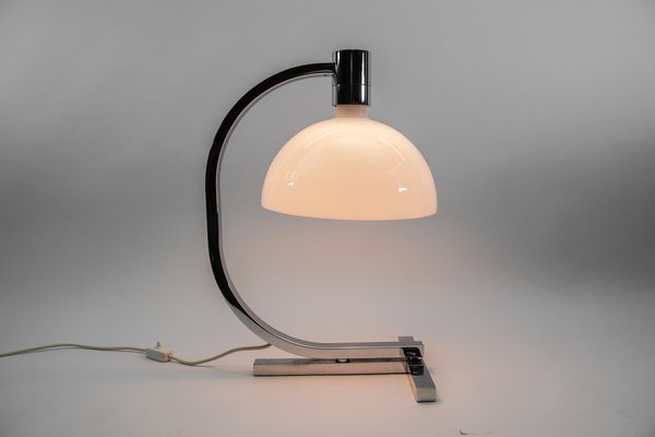 Italian Modern Chrome Glass Table Desk Lamp by Franco Albini for Sirrah, 1960s-KQB-1717988