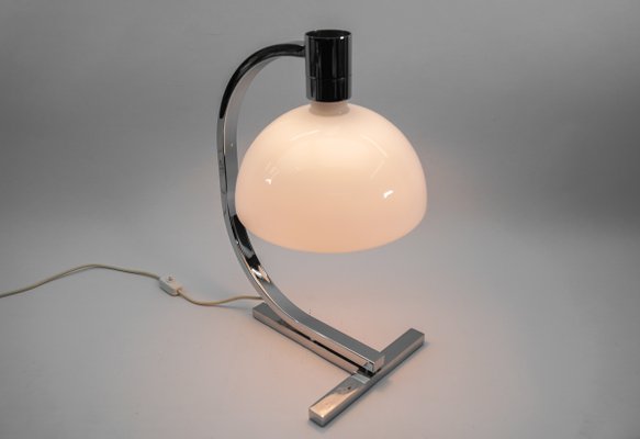 Italian Modern Chrome Glass Table Desk Lamp by Franco Albini for Sirrah, 1960s-KQB-1717988