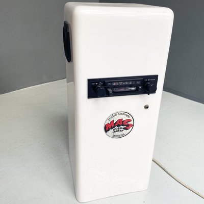 Italian Modern Column Radio in White Plastic, 1990s-GDD-1396197