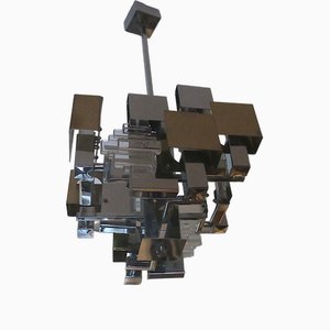 Italian Modern Cubist Chandelier by Gaetano Sciolari, 1960s-ED-1732878