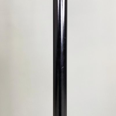 Italian Modern Floor Lamp in Matt Glass Lampshape and Black Metal, 1980s-GDD-1777385