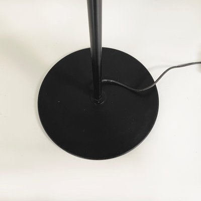 Italian Modern Floor Lamp in Matt Glass Lampshape and Black Metal, 1980s-GDD-1777385