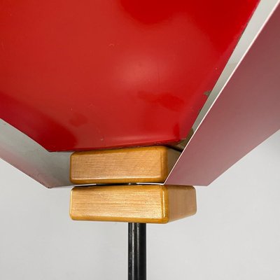 Italian Modern Floor Lamp in Red Metal, 1970s-GDD-2027435