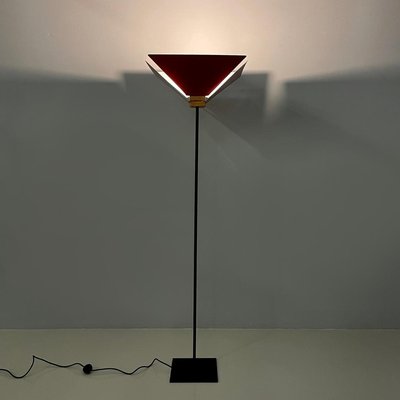 Italian Modern Floor Lamp in Red Metal, 1970s-GDD-2027435