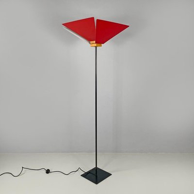 Italian Modern Floor Lamp in Red Metal, 1970s-GDD-2027435