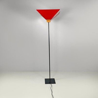 Italian Modern Floor Lamp in Red Metal, 1970s-GDD-2027435