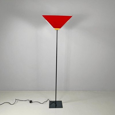 Italian Modern Floor Lamp in Red Metal, 1970s-GDD-2027435