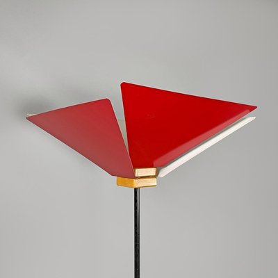 Italian Modern Floor Lamp in Red Metal, 1970s-GDD-2027435