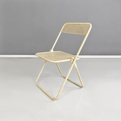 Italian Modern Folding Chairs in White Painted Metal, 1980, Set of 6-GDD-1797790