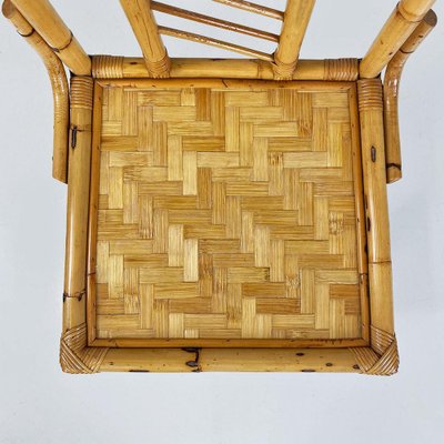 Italian Modern High-Backed Woven Rattan Chairs, 1960s, Set of 4-GDD-1797789