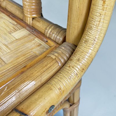 Italian Modern High-Backed Woven Rattan Chairs, 1960s, Set of 4-GDD-1797789