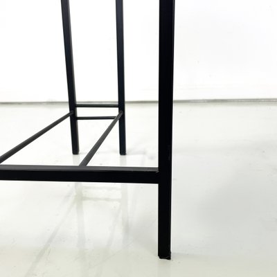 Italian Modern High Stool in Black Metal and Rubber, 1980s-GDD-1752571