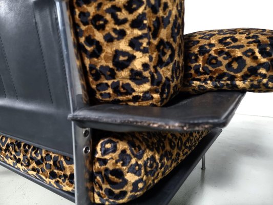 Italian Modern Leopard Velvet Diesis Sofa by Antonio Citterio for B&B, 1970s-UJI-1735618