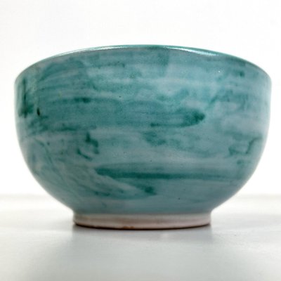 Italian Modern Light Blue Ceramic Bowl attributed to Bruno Gambone, 1970s-GDD-1781075