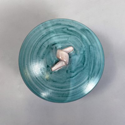 Italian Modern Light Blue Ceramic Bowl attributed to Bruno Gambone, 1970s-GDD-1781075