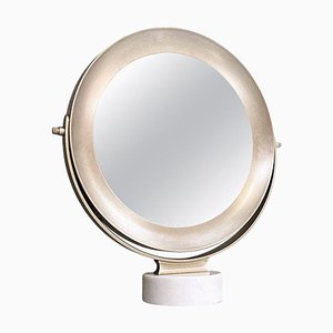 Italian Modern Marble & Steel Narciso Table Mirror by Sergio Mazza for Artemide 1970s-GDD-1344890