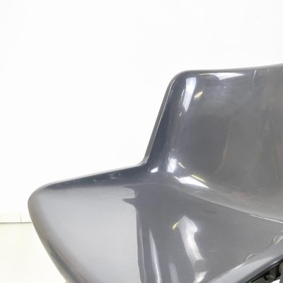 Italian Modern Modus SM 203 Chair in Gray Plastic and Aluminum attributed to Borsani Tecno, 1980s-GDD-1757584