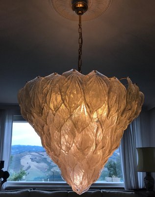 Italian Modern Murano Glass Polar Chandeliers, 1970s, Set of 2-MBH-1031737