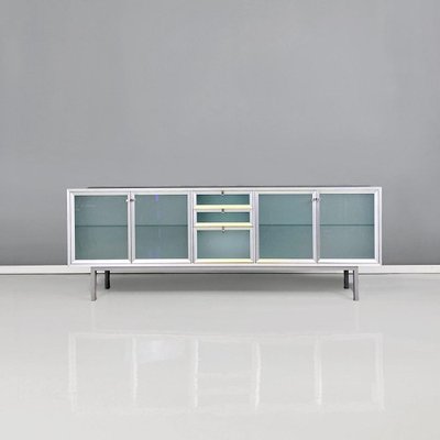 Italian Modern Pandora Glass and Metal Sideboard by Antonia Astori for Driade, 1990-GDD-1797792