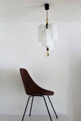 Italian Modern Pendant Light in Acrylic and Brass from Stilux Milano, 1970s-VNE-1133083