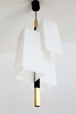 Italian Modern Pendant Light in Acrylic and Brass from Stilux Milano, 1970s-VNE-1133083