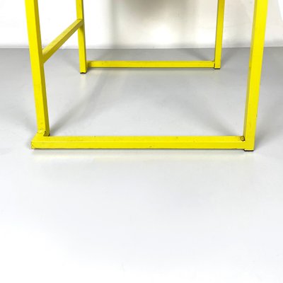 Italian Modern Rectangular Chair with Black Fabric and Yellow Metal, 1980s-GDD-1798564