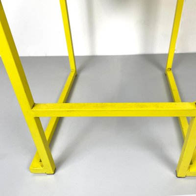 Italian Modern Rectangular Chair with Black Fabric and Yellow Metal, 1980s-GDD-1798564