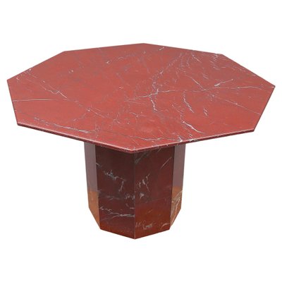 Italian Modern Sculptural Octagonal Shaped Dining Table in Marble, 1970s-MXF-1444472